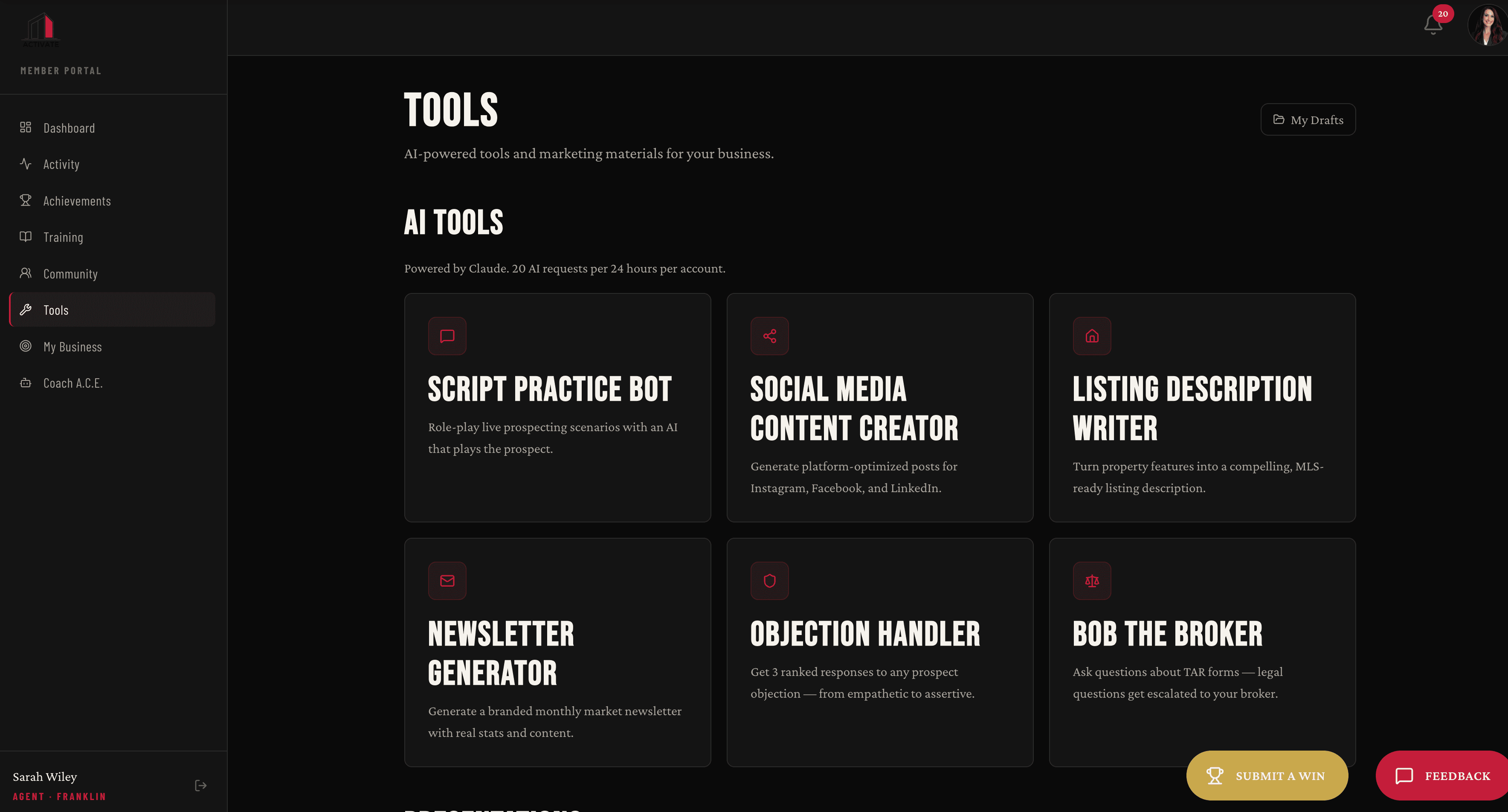ACTIVATE Member Portal: Six Claude-powered tools for the daily work.